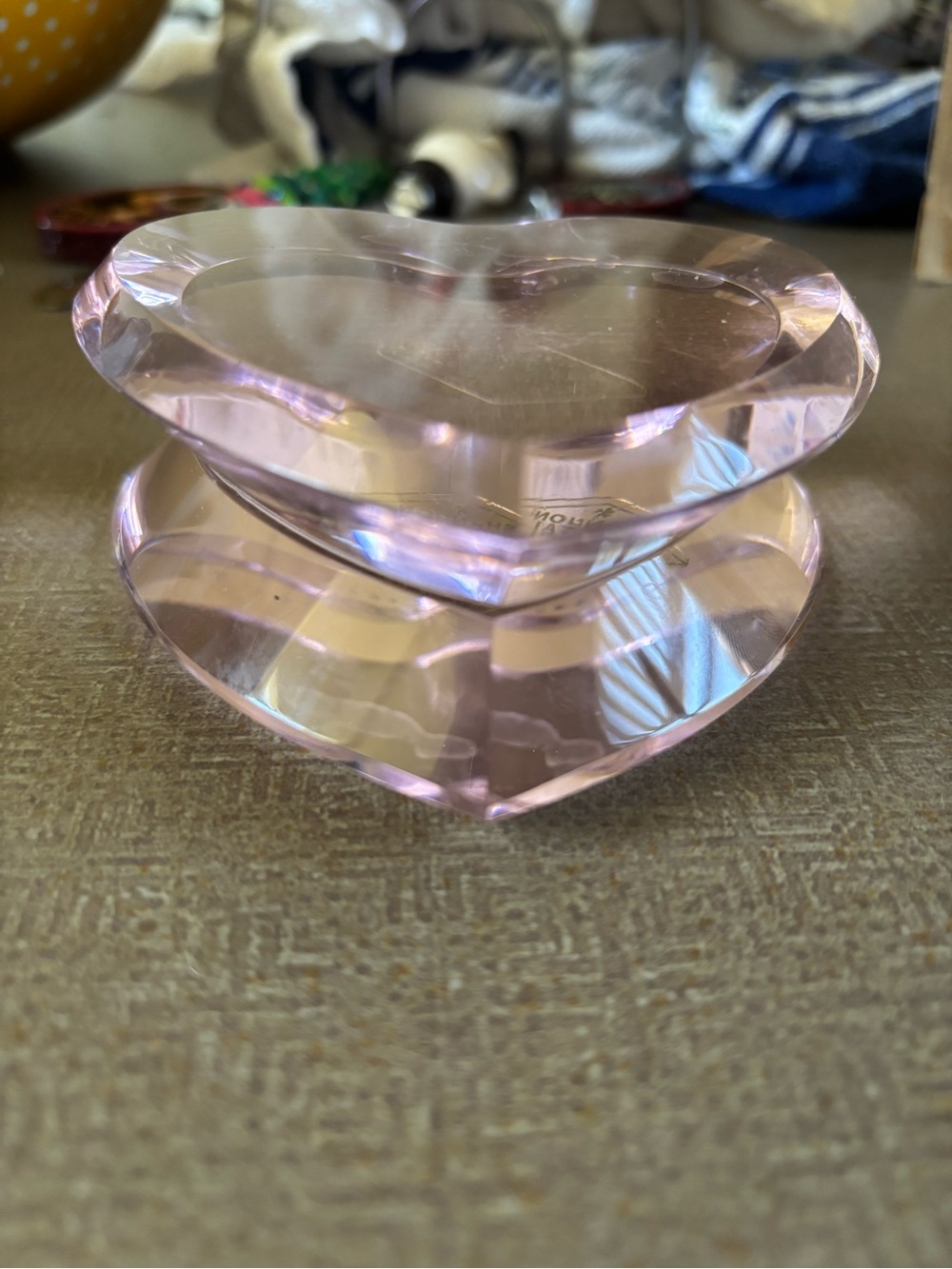Heart-Shaped Pink Crystal Trinket Box - Home Accents Decor